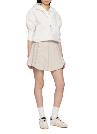 Figure View - Click To Enlarge - SOUTHCAPE - Logo Pleated Flare Skirt