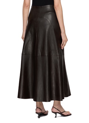 Back View - Click To Enlarge - MON&PAU - Panelled A-Line Leather Maxi Skirt