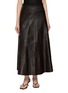 MON&PAU Panelled A-Line Leather Maxi Skirt