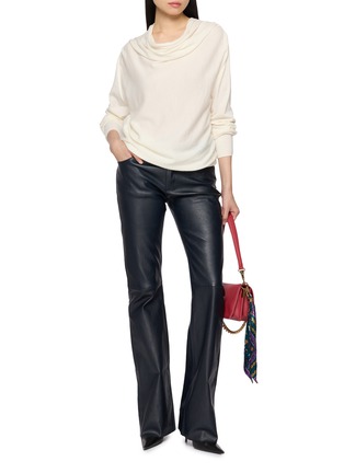 Figure View - Click To Enlarge - MON&PAU - Straight Leg Leather Pants