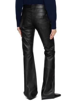 Back View - Click To Enlarge - MON&PAU - Five Pocket Straight Cut Leather Pants