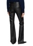 Back View - Click To Enlarge - MON&PAU - Five Pocket Straight Cut Leather Pants