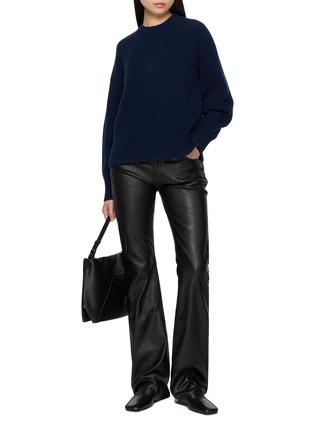 Figure View - Click To Enlarge - MON&PAU - Five Pocket Straight Cut Leather Pants