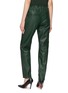 Back View - Click To Enlarge - MON&PAU - Lettuce Trim Elastic Waist Leather Pants