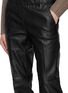  - MON&PAU - Lettuce Trim Elastic Waist Leather Pants
