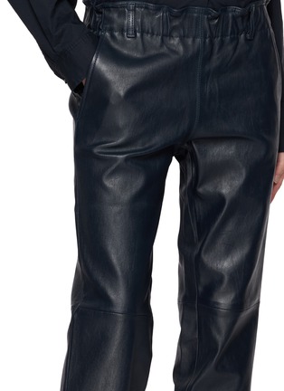  - MON&PAU - Lettuce Trim Elastic Waist Leather Pants