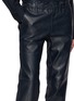  - MON&PAU - Lettuce Trim Elastic Waist Leather Pants