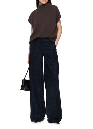 Figure View - Click To Enlarge - MON&PAU - Wide Leg Suede Pants