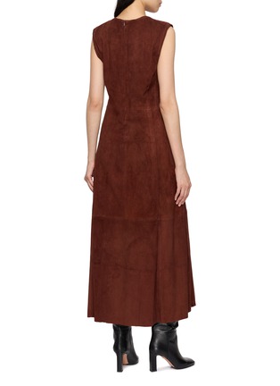 Back View - Click To Enlarge - MON&PAU - Sleeveless Suede Midi Dress
