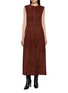 MON&PAU Sleeveless Suede Midi Dress