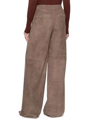 Back View - Click To Enlarge - MON&PAU - Wide Leg Suede Pants
