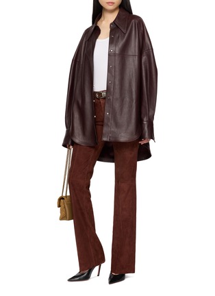 Figure View - Click To Enlarge - MON&PAU - Flare Leg Suede Pants