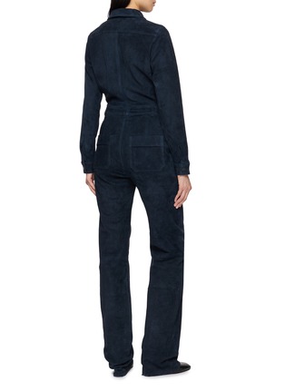 Back View - Click To Enlarge - MON&PAU - Long Sleeves Suede Jumpsuit