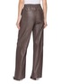 Back View - Click To Enlarge - MON&PAU - Elastic Waistband Straight Leg Leather Pants
