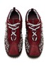 Detail View - Click To Enlarge - MIU MIU - Bubble Embroidered Crystal Women's Sneakers