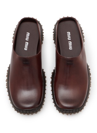 Detail View - Click To Enlarge - MIU MIU - Lifestyle Bubble Leather Sabot