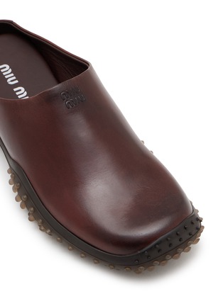 Detail View - Click To Enlarge - MIU MIU - Lifestyle Bubble Leather Sabot