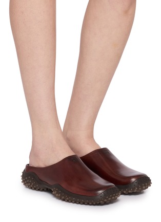 Figure View - Click To Enlarge - MIU MIU - Lifestyle Bubble Leather Sabot