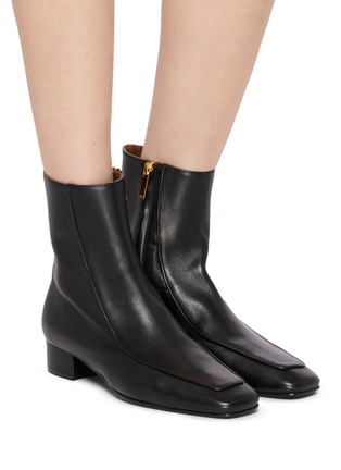 Figure View - Click To Enlarge - HERBERT LEVINE - Shadow Ban 30 Leather Boots