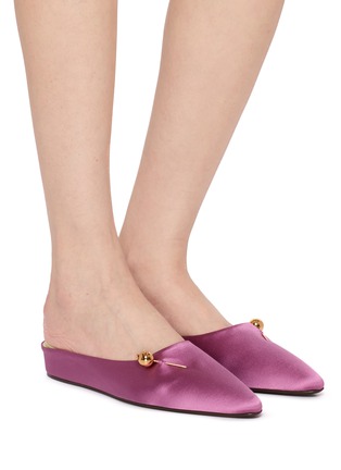 Figure View - Click To Enlarge - HERBERT LEVINE - Sleep On It Satin Mules