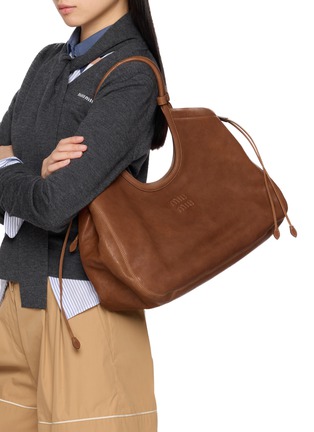 Figure View - Click To Enlarge - MIU MIU - Large Ivy Dumpling Leather Tote Bag