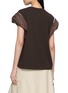 Back View - Click To Enlarge - SONIA CARRASCO - Tailored Shoulder Piqué Top
