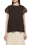 SONIA CARRASCO Tailored Shoulder Piqué Top