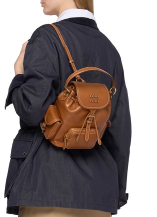 Front View - Click To Enlarge - MIU MIU - Small Leather Backpack