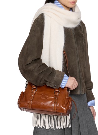 Front View - Click To Enlarge - MIU MIU - Small Leather Bowling Bag