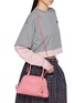 Figure View - Click To Enlarge - MIU MIU - Small Vivant Suede Shoulder Bag