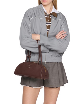 Figure View - Click To Enlarge - MIU MIU - Medium Beau Bowling Leather Shoulder Bag