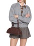 Figure View - Click To Enlarge - MIU MIU - Medium Beau Bowling Leather Shoulder Bag