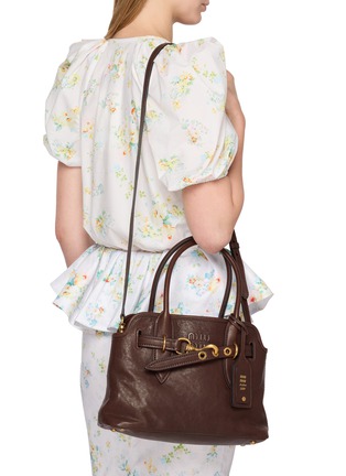 Front View - Click To Enlarge - MIU MIU - Small Aventure Leather Tote