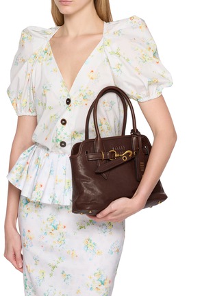 Figure View - Click To Enlarge - MIU MIU - Small Aventure Leather Tote