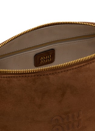 Detail View - Click To Enlarge - MIU MIU - Spirit Suede Hobo Shoulder Bag