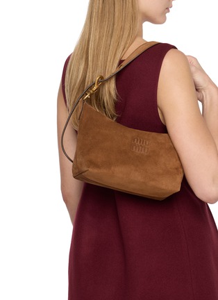 Figure View - Click To Enlarge - MIU MIU - Spirit Suede Hobo Shoulder Bag