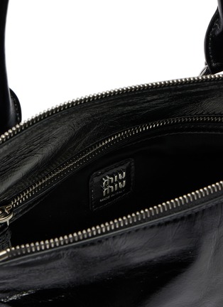Detail View - Click To Enlarge - MIU MIU - Small Leather Bowling Tote Bag