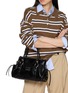 Figure View - Click To Enlarge - MIU MIU - Small Leather Bowling Tote Bag