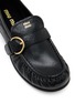 Detail View - Click To Enlarge - MIU MIU - Grained Leather Mocassini Loafers