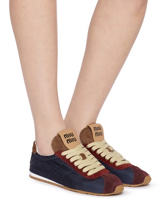 Figure View - Click To Enlarge - MIU MIU - Plume Women's Sneakers