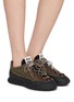 Figure View - Click To Enlarge - MIU MIU - Nylon Ripstop Alpine Laces Women's Sneakers