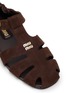 Detail View - Click To Enlarge - MIU MIU - Ruches Fisherman Suede Snadals