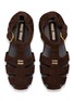 Figure View - Click To Enlarge - MIU MIU - Ruches Fisherman Suede Snadals