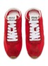 Detail View - Click To Enlarge - MIU MIU - Plume Suede Women's Sneakers