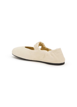Detail View - Click To Enlarge - MIU MIU - Ruches suede ballerinas