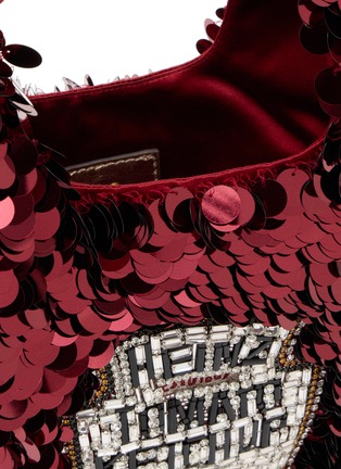 Detail View - Click To Enlarge - ANYA HINDMARCH - Heinz Ketchup Sequin Mini Tote Bag
