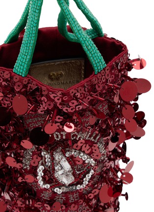 Detail View - Click To Enlarge - ANYA HINDMARCH - Flying Goose Sriracha Sequin Mini Bucket Bag