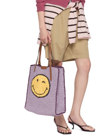 Figure View - Click To Enlarge - ANYA HINDMARCH - N/S Paper Raffia Wink Tote Bag