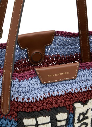 Detail View - Click To Enlarge - ANYA HINDMARCH - Pez N/S Raffia Tote Bag