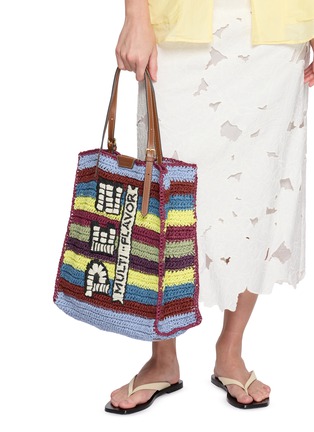 Figure View - Click To Enlarge - ANYA HINDMARCH - Pez N/S Raffia Tote Bag